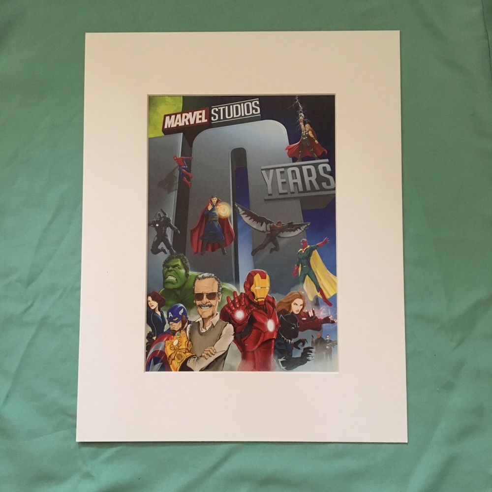 Avengers cast 10 years art matted marvel universe
